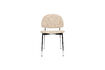 Miniatuur Eetkamerstoel van beige polyester en zilver metaal Sunrise 2