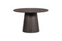Miniatuur Eettafel rond Ø120 cm MDF donkerbruin Maan Productfoto
