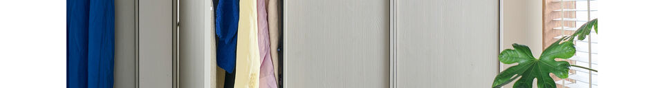 Materialbeschreibung Einzelschrank 200x50 cm Kiefer Dakargrau Daily