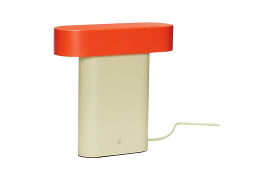 Elegante lámpara de sobremesa de metal rojo