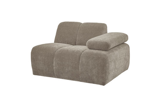 Voir la fiche produit Élément 1 place accoudoir droit tissu côtelé sable foncé MOJO Élément 1 place accoudoir droit tissu côtelé sable foncé MOJO