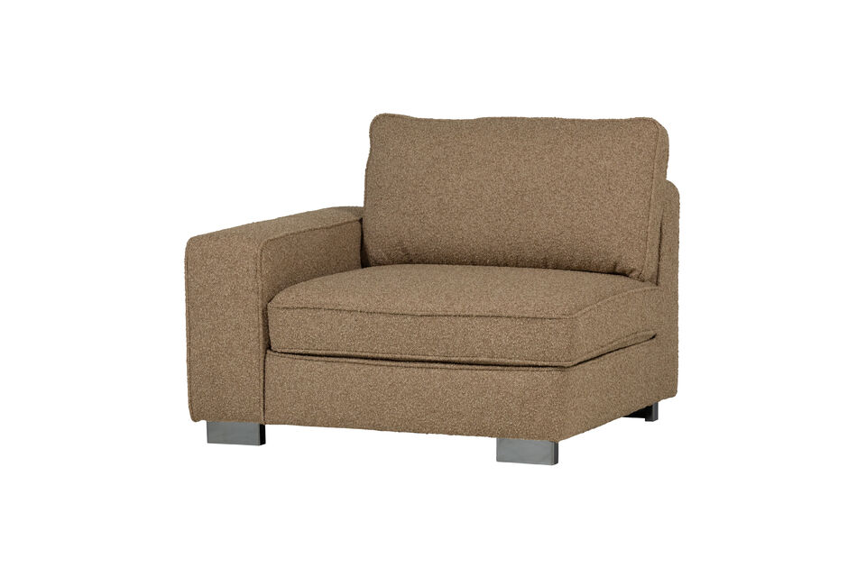 Fait partie de la série LAZY Tissu confortable avec pieds chromés Parfait à combiner H 83 x L