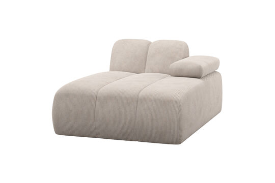 Voir la fiche produit Élément chaise longue droite tissu côtelé écru Mojo Élément chaise longue droite tissu côtelé écru Mojo