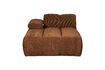 Miniature Élément chaise longue gauche tissu côtelé brun rouille MOJO 2