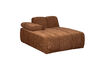 Miniature Élément chaise longue gauche tissu côtelé brun rouille MOJO 4