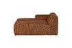 Miniature Élément chaise longue gauche tissu côtelé brun rouille MOJO 6