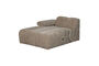 Miniature Élément chaise longue gauche tissu côtelé sable foncé Mojo Détouré