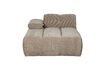 Miniature Élément chaise longue gauche tissu côtelé sable foncé Mojo 2