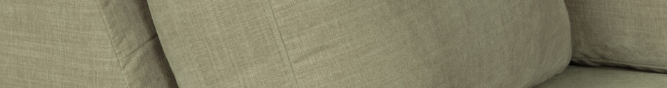 Mise en avant matière Élément d'angle 85x96 cm Tissu Vert FAMILY