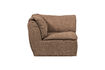 Miniature Élément d'angle 96x96 cm chenille tissée brun Baggy 4