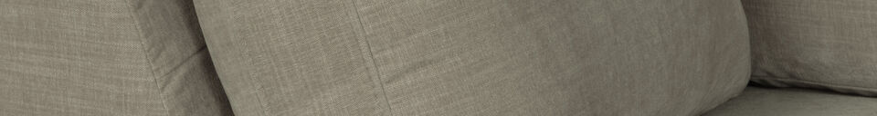 Mise en avant matière Élément d'angle 96x96 cm Tissu Gris Chaud FAMILY