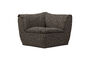 Miniature Élément d'angle de canapé 96x96 cm tissu chiné gris chaud BAGGY Détouré
