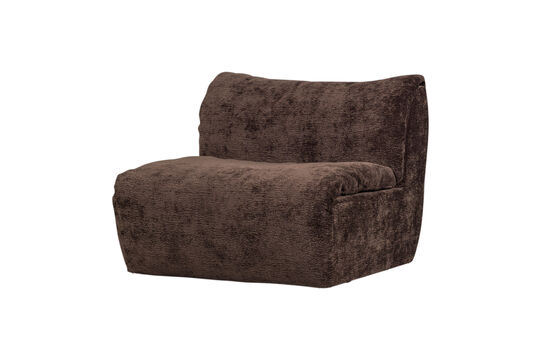 Élément de canapé 1 place chenille 3D brun foncé BAGGY