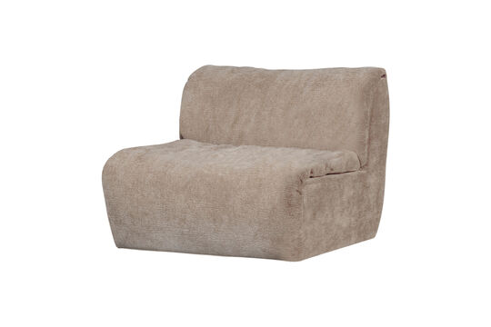 Élément de canapé 1 place Chenille 3D Sable BAGGY