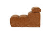 Miniature Élément de canapé 1 place polyester orange chiné NOVI 6