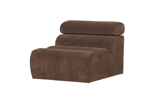 Voir la fiche produit Élément de canapé 1 place tissu côtelé marron moka NOVI Élément de canapé 1 place tissu côtelé marron moka NOVI