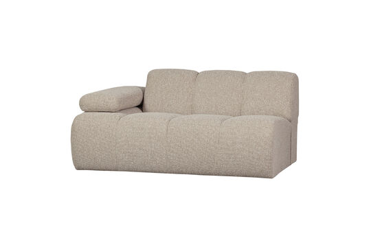 Élément de canapé 1,5 place accoudoir gauche bouclé beige mélangé MOJO