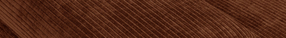 Mise en avant matière Élément de canapé 1,5 place accoudoir gauche tissu côtelé brun rouille Mojo
