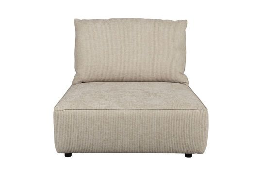 Élément de canapé 1,5 place en tissu beige Hunter