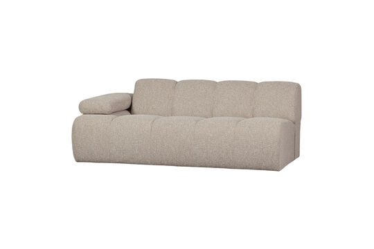 Élément de canapé 2 places accoudoir gauche bouclé beige chiné Mojo