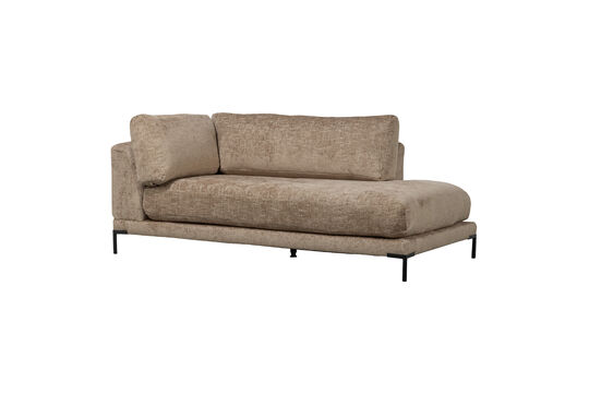 Élément de canapé méridienne gauche 100x200 cm Chenille Mud Melange COUPLE Détouré