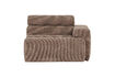 Miniature Élément de canapé modulaire 1 place bras droit tissu côtelé taupe NOVI 2