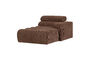Miniature Élément de chaise longue accoudoir droit tissu côtelé Brun moka NOVI Détouré