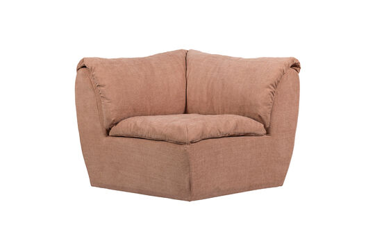 Élément de coin 96x96 cm chenille tissée vieux rose Baggy Détouré