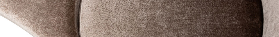 Mise en avant matière Ensemble canapé modulaire 270 cm chenille taupe POPULAR