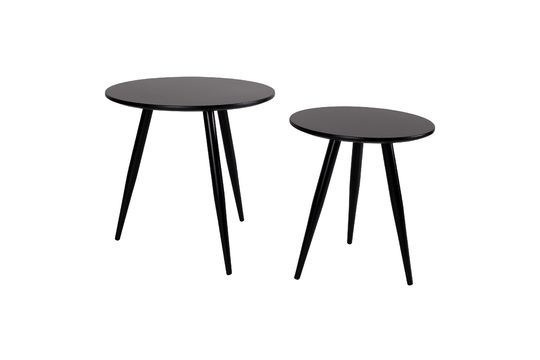 Ensemble De 2 tables d'appoint Daven noires Détouré