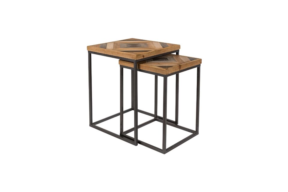 Ensemble de 2 tables d'appoint Joy White Label