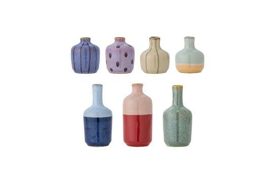 Voir la fiche produit ensemble de 7 vases en grès multicolore Maien Ensemble de 7 vases en grès multicolore Maien