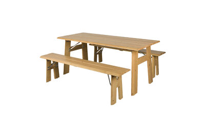 Ensemble de jardin en bois de pin naturel Avenue Set