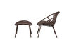 Miniature Ensemble fauteuil lounge et hocker jardin PP/métal violet Bruce 4