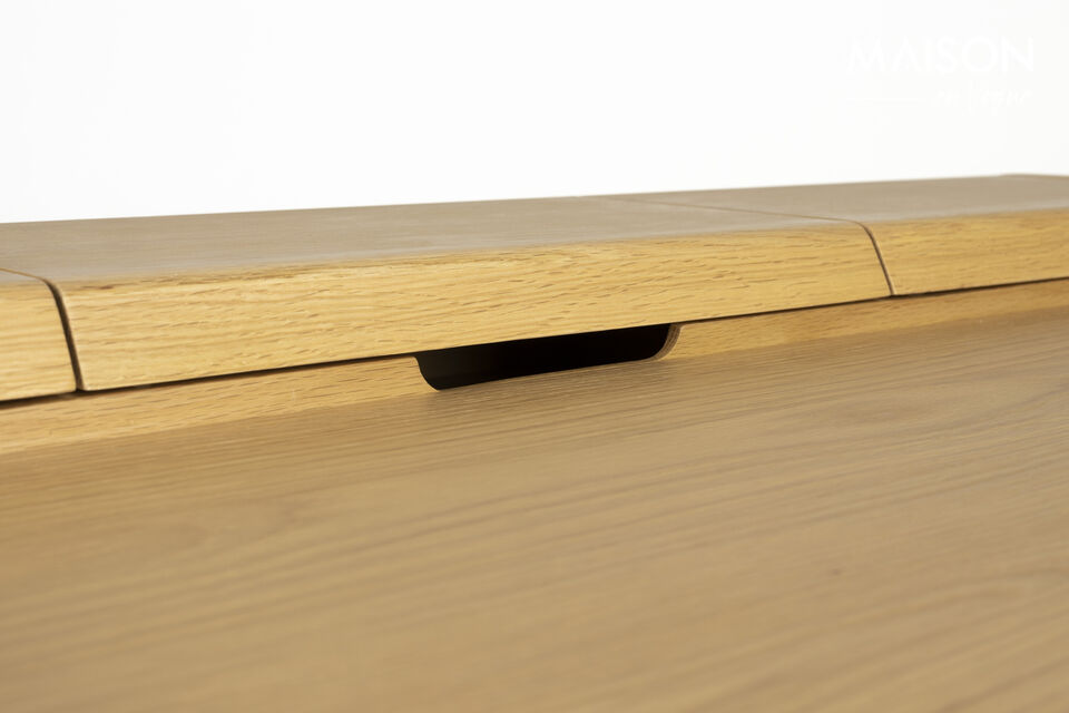 Escritorio de madera beige Kaat - 16