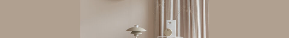Descriptivo Materiales Espejo de hierro beige Bubbles