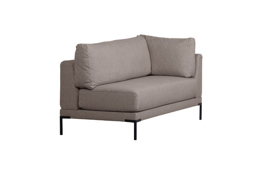 Essbank-Eckelement links Stoff Taupe COUPLE