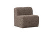Miniaturansicht Essbank mit Rückenlehne 84 cm Bouclé Braun Melange Mojo 3