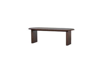 Esstisch 90x240 cm Mangoholz Walnuss ELLIPS