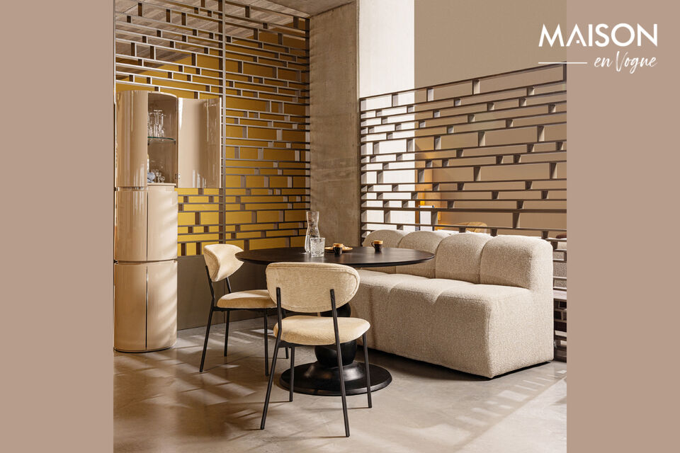 Eleganter Esstisch mit robuster Optik Mangoholz mit tiefschwarzem Finish Blickfang in jedem