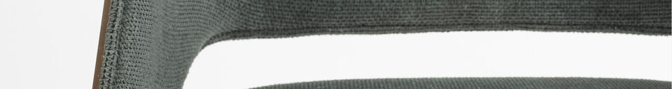 Materialbeschreibung Esszimmerstuhl aus grünem Stoff Velore