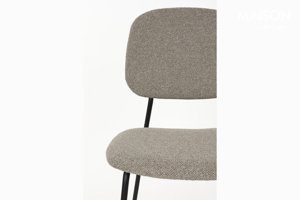 Esszimmerstuhl aus Metall beige Roos - 8