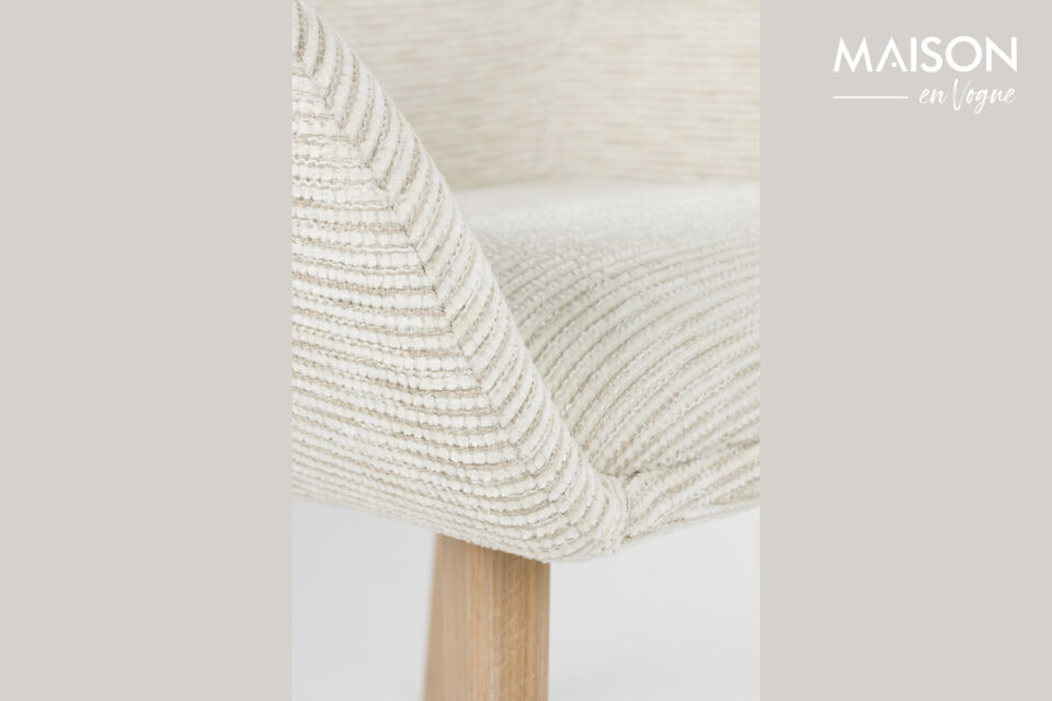 Esszimmerstuhl aus Polyester in Off-White Loua - 8