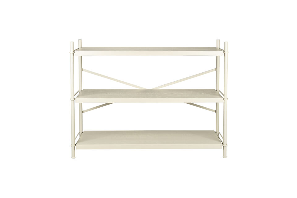 Estantería baja de madera de caucho beige Iron DutchBone