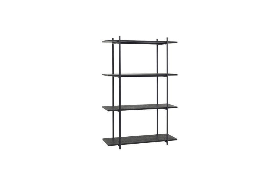 Estantería de madera de eucalipto negro Norm Hübsch
