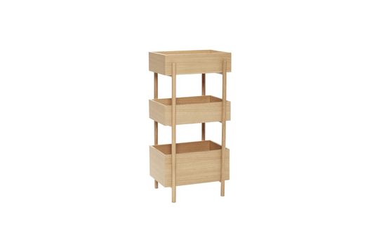 Étagère 3 compartiments en bois beige Stack Détouré