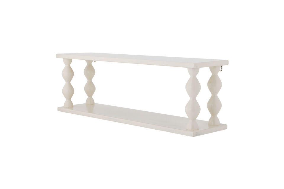 L\'étagère Salino de Bloomingville est conçue en MDF peint en blanc avec un aspect décoratif