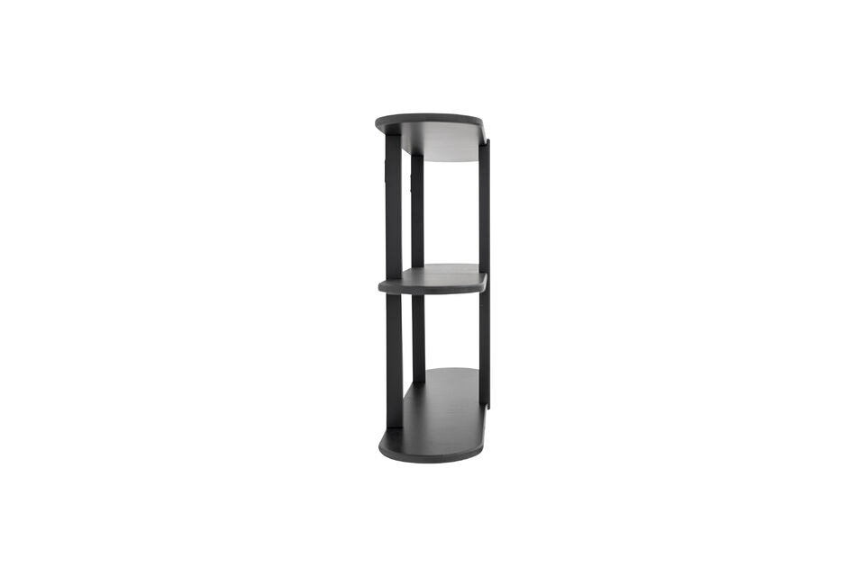 L’étagère Vicente de Bloomingville présente un design sculptural en MDF peint en noir