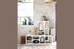Miniature Étagère basse avec 7 niches en bois blanc  aggloméré Alcove 2