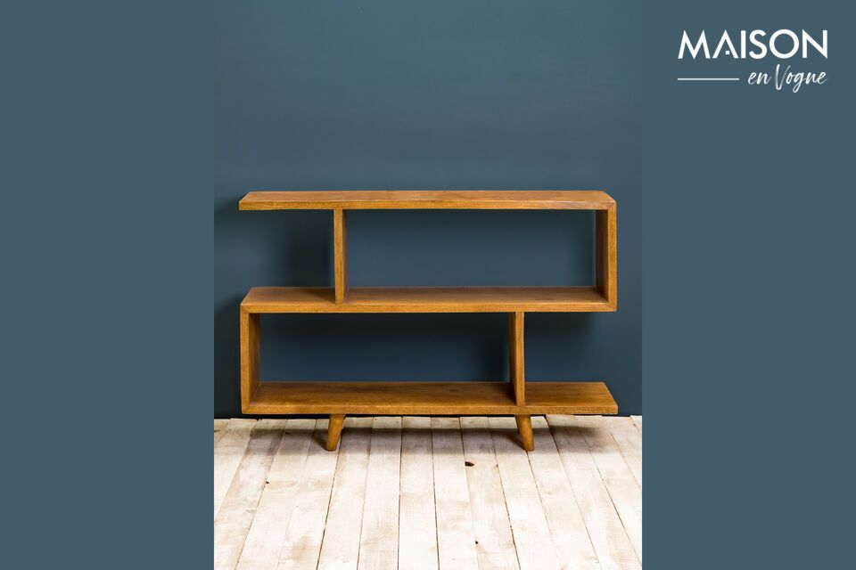 Etagère basse en bois jaune Shift Chehoma